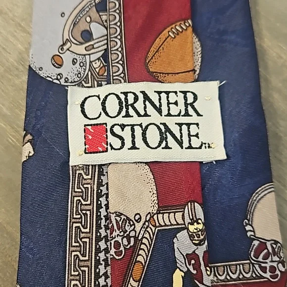 Cornerstone Vintage Football Tie. - Picture 5 of 8